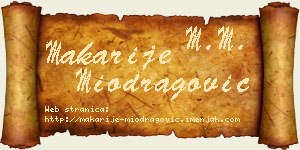 Makarije Miodragović vizit kartica